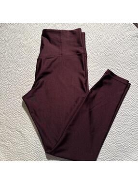 Athleta Elation Sheen Tight Burgundy Leggings Size Large